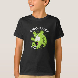 Dinosault Grappige Dinosaurus Pun Donker BG T-shirt