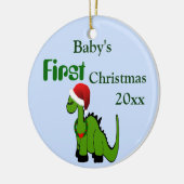 Dinosaur 1 kerst keramisch ornament (Links)
