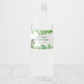 Dinosaur 1e verjaardag waterfles etiket (Voorkant)