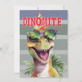 Dinosaur 1er Anniversaire Fête Invitation (Devant)