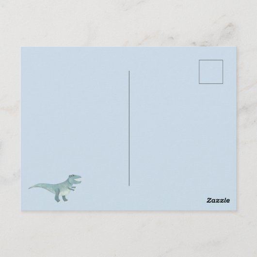 Dinosaur 1er Anniversaire Fête Invitation (Dos)