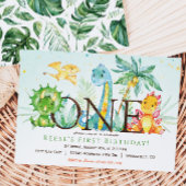 Dinosaur 1er anniversaire Invitation
