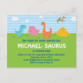 Dinosaur 1er anniversaire Invitation (Devant)