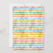 Dinosaur 1er Anniversaire Invitation Colorée Cute (Dos)