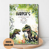 Dinosaur 1er invitation anniversaire, Dinosaure sa