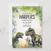 Dinosaur 1er invitation anniversaire, Dinosaure sa (Devant)