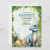 Dinosaur 1er invitation anniversaire, Jurassic Par (Devant)