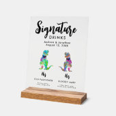 Dinosaur 2 Grooms Gay Wedding Signature Drinks (Angle)