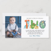 Dinosaur 2e anniversaire Merci (Devant)