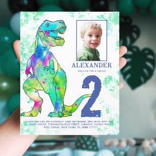 Dinosaur 2e verjaardag Foto van de Partij van de D