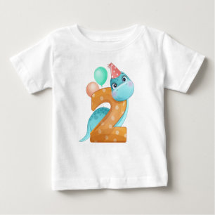 Dinosaur 2e verjaardag T-Shirt