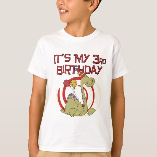 Dinosaur 3ème Anniversaire Tshirts et cadeaux (Devant)