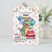 Dinosaur 3ème invitation anniversaire (Debout devant)