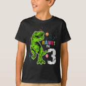Dinosaur 3rd Birthday T-Rex T-shirt (Voorkant)