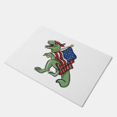 Dinosaur 4 juli Amerikaanse vlag Patriottisch Deurmat (Schuin)