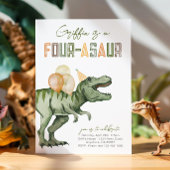 Dinosaur 4e Invitation anniversaire