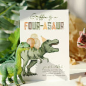 Dinosaur 4e Invitation anniversaire