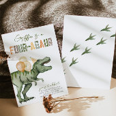 Dinosaur 4e Invitation anniversaire