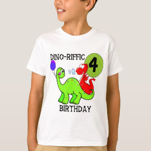 Dinosaur 4th Birthday Tshirts en Gifts