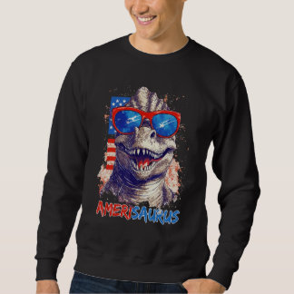 Dinosaur 4th of July Kids Boys Men Amerisaurus Rex Trui