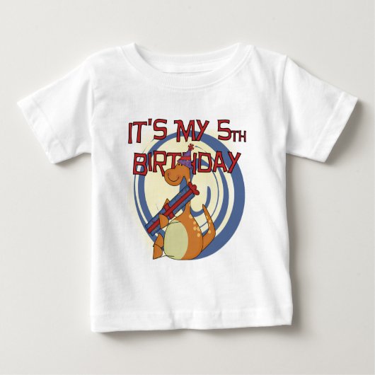Dinosaur 5e Anniversaire Tshirts et cadeaux (Devant)