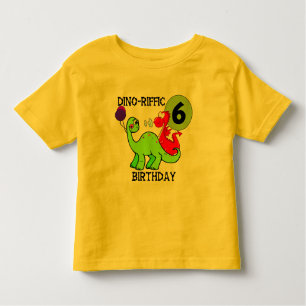 Dinosaur 6e verjaardag T-shirts en cadeautjes