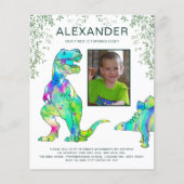 Dinosaur 8e Verjaardag Party Budget (Voorkant)