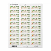 Dinosaur Adresse de retour Étiquettes Dino Party B (Feuille entière)