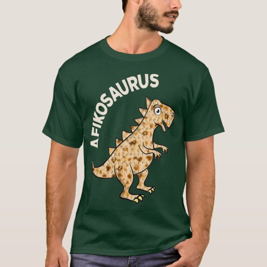 Dinosaur Afiko Shirt - Hebreeuws Passover Joods (Voorkant)