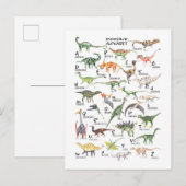 Dinosaur Alphabet Briefkaart (Voorkant / Achterkant)