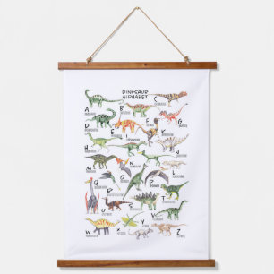 Dinosaur Alphabet Hangend Wandkleed