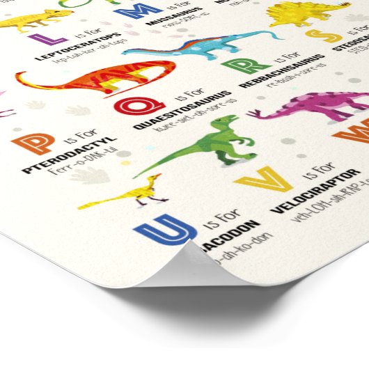 DINOSAUR ALPHABET POSTER (Coin)
