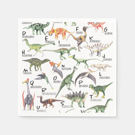 Dinosaur Alphabet Servet (Voorkant)