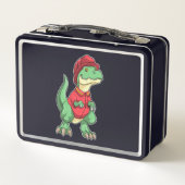 Dinosaur als brandweerman met brandhelm (Achterkant)