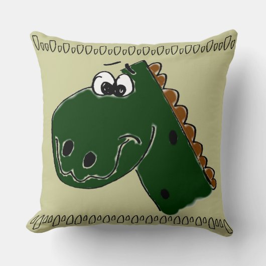 Dinosaur Animated Character Kussen (Voorkant)