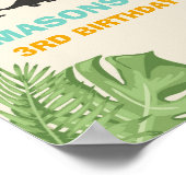 Dinosaur anniversaire Affiche de bienvenue garçon  (Coin)