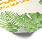 Dinosaur anniversaire Affiche de bienvenue garçon  (Coin)