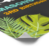 Dinosaur anniversaire Affiche de bienvenue garçon (Coin)