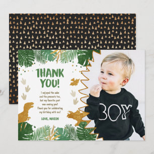 Dinosaur Anniversaire Carte de remerciements Party