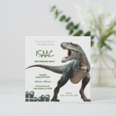 Dinosaur Anniversaire Carte d'invitation (Debout devant)