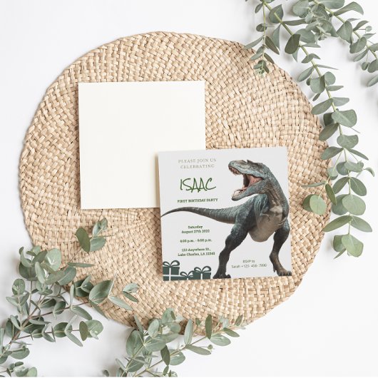 Dinosaur Anniversaire Carte d'invitation