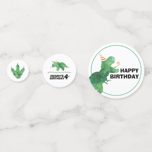 Dinosaur Anniversaire Confetti (Devant)