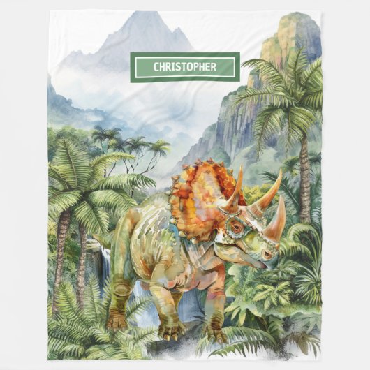 Dinosaur Anniversaire Couverture Garçons Cadeau Pe (Devant)