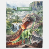 Dinosaur Anniversaire Couverture Nom personnalisé  (Devant)