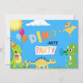 Dinosaur Anniversaire Fête Invitation (Dos)