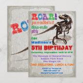 Dinosaur Anniversaire Fête Invitation (Devant / Derrière)
