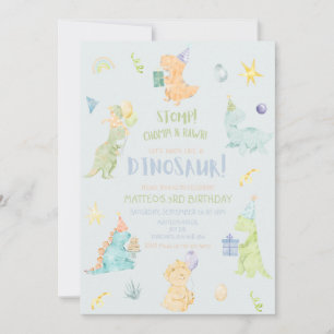 Dinosaur Anniversaire Fête Invitation
