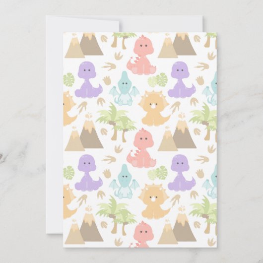 Dinosaur Anniversaire Fête Invitation (Dos)