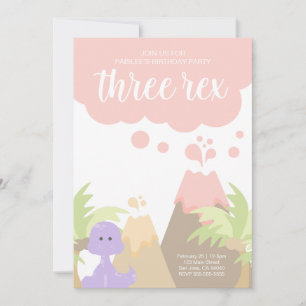 Dinosaur Anniversaire Fête Invitation