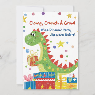 Dinosaur Anniversaire Fête Invitation